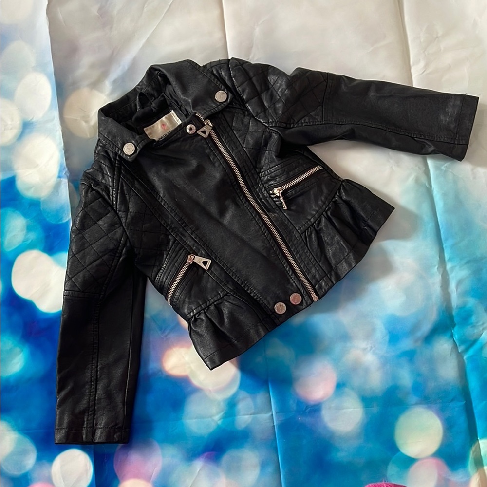 Kid’s size 4 Black Biker Jacket.